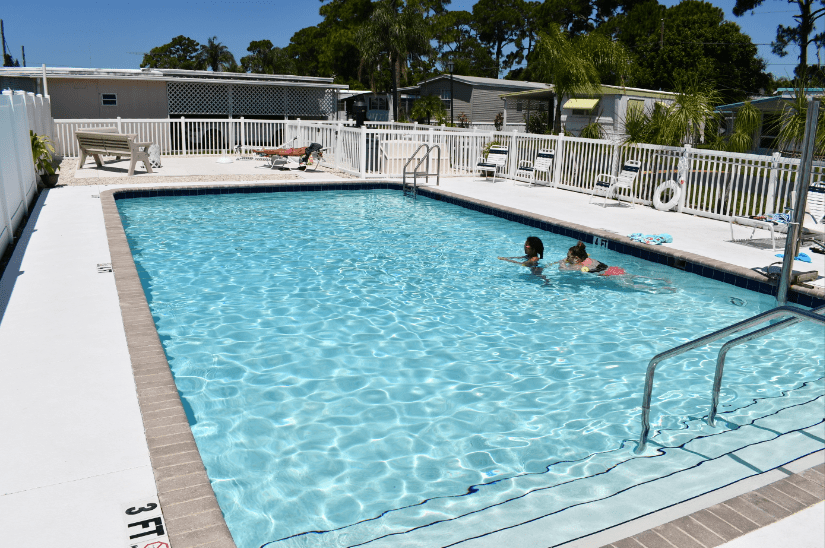 Residents in Community Pool